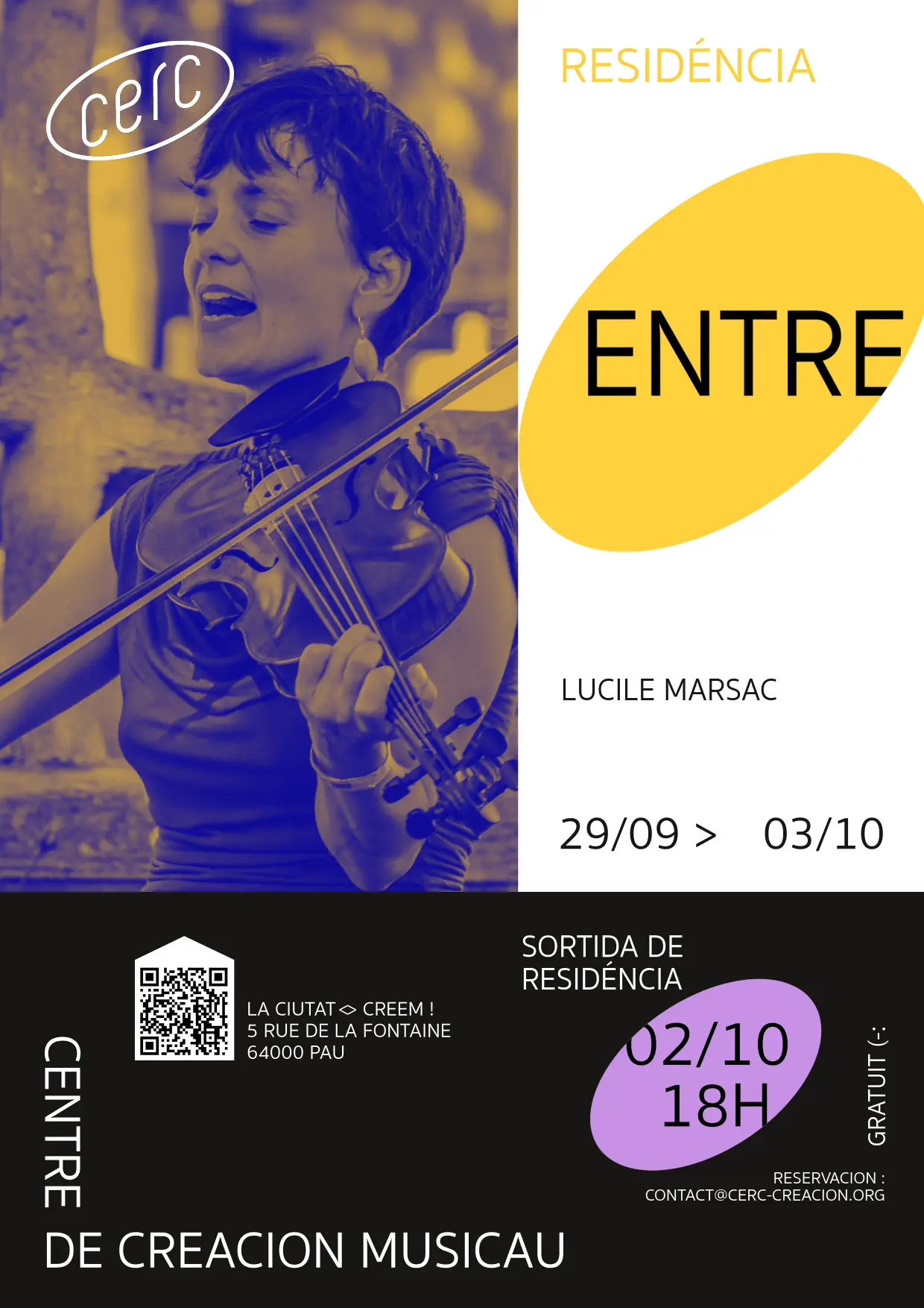 Entre - Lucile Marsac - Sortie de résidence - CERC