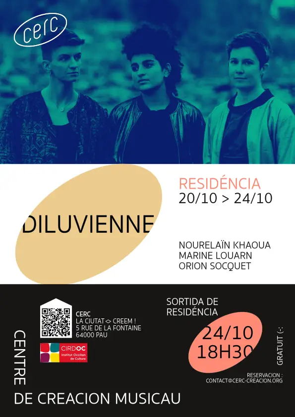 Affiche sortie de résidence Diluvienne - CERC